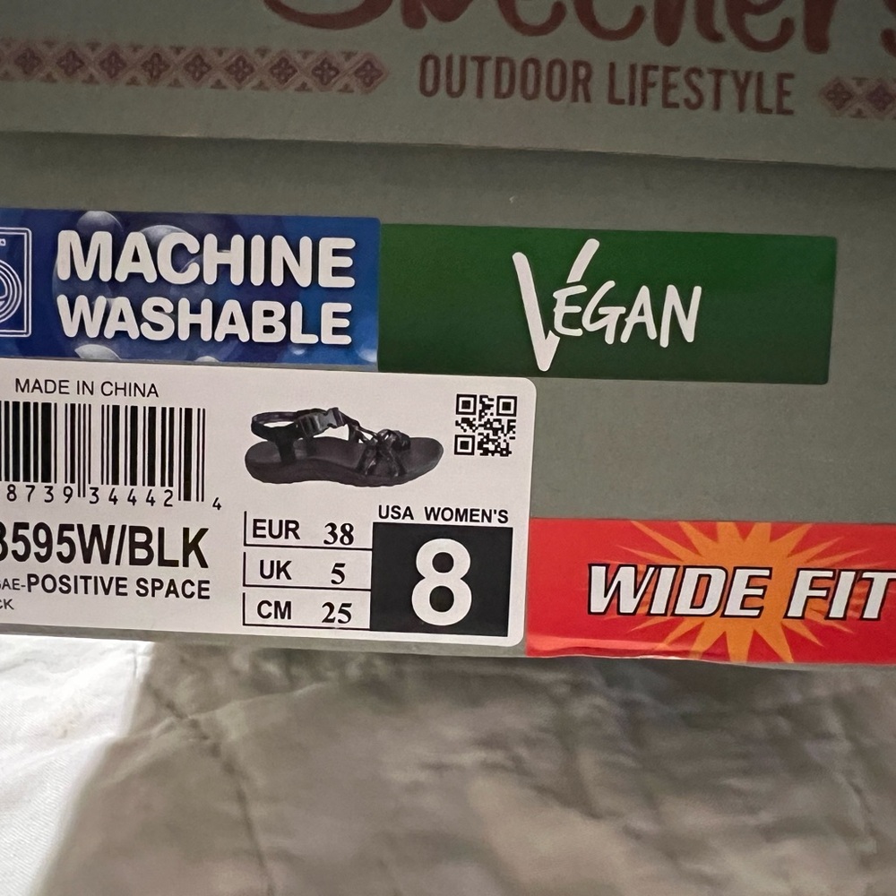 Skechers Black and Gray Women's Sandals - Picture 3 of 3